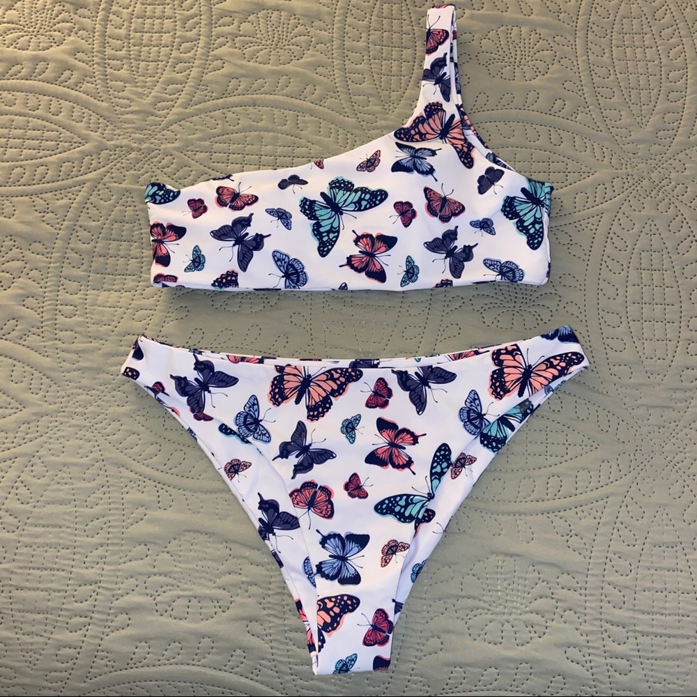 Butterfly one shoulder bikini